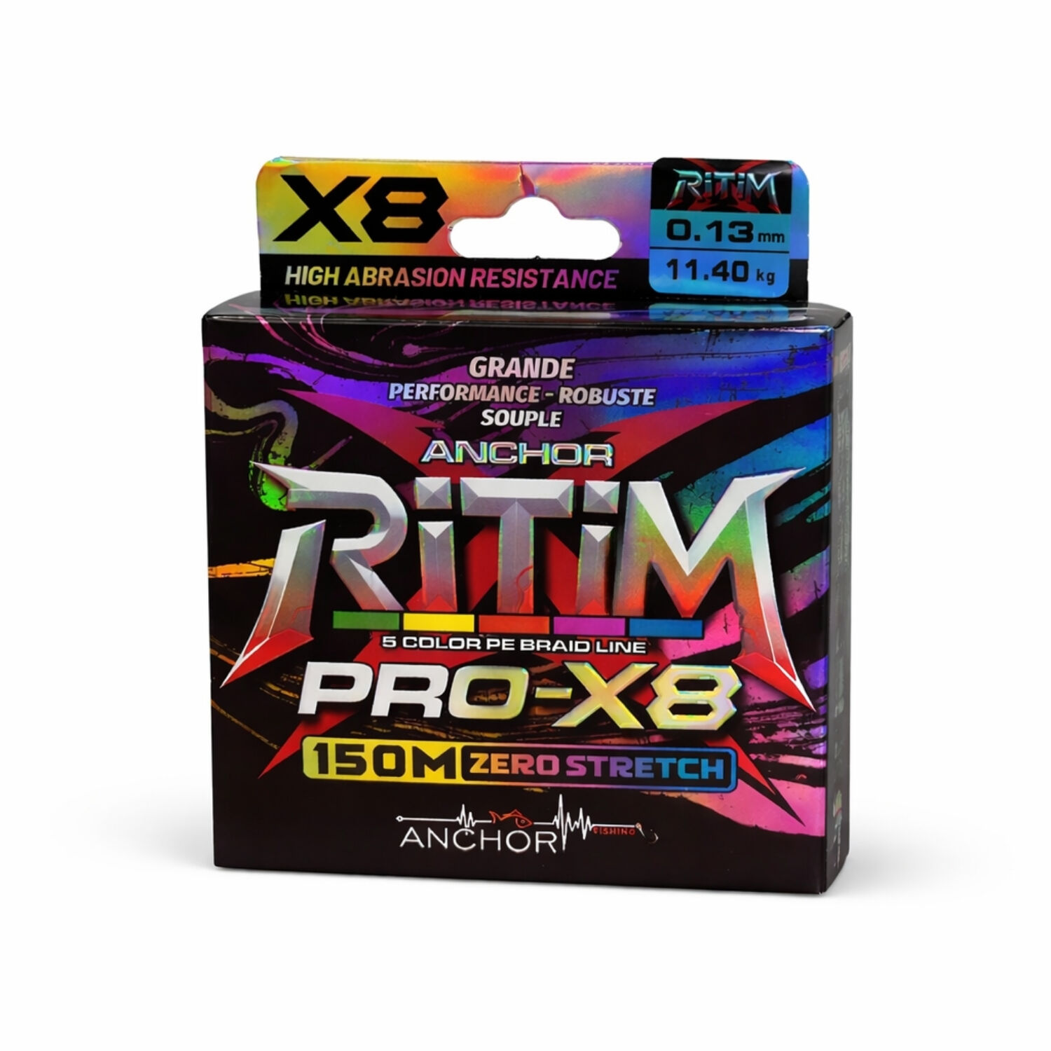 İp Örgü Misina - 8 Kat - Anchor Ritim X8 - 150mt - Ebruli - 0.13mm