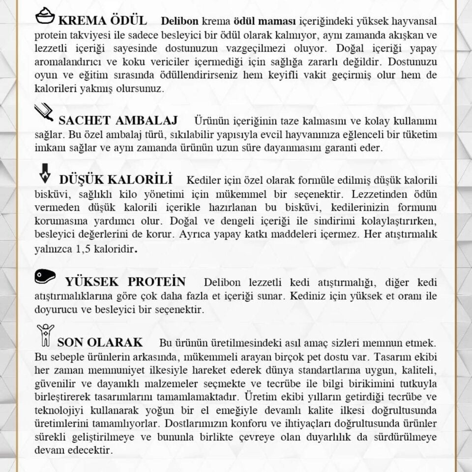 Kedi Ödül Maması - Creamy - Somonlu - 15 gr 5'li - Delibon