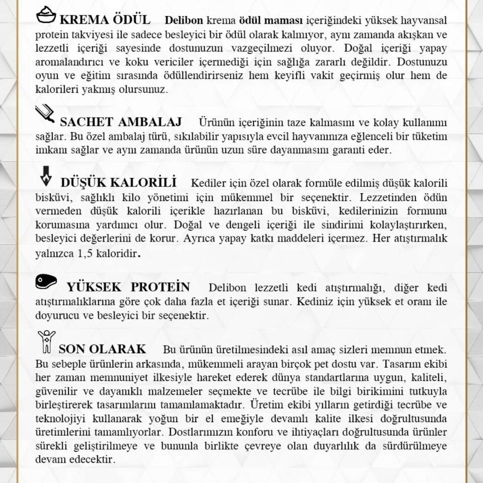 Kedi Ödül Maması - Creamy - Tavuklu - 15 gr 5'li - Delibon