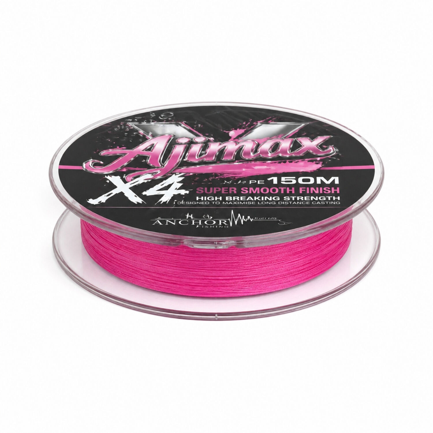 İp Örgü Misina - 4 Kat - Anchor Ajimax 4X - 150mt - Pembe - 0.04mm