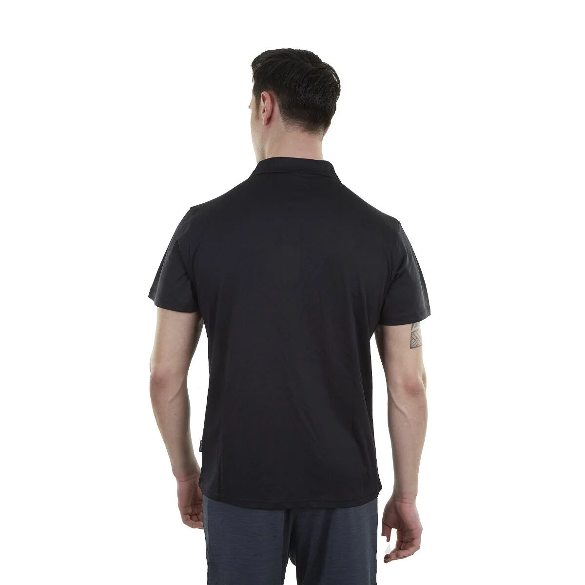 Spor Erkek Polo Yaka Tişört - Hızlı Kuruyan Tişört - Ultra Dry Siyah (600613)