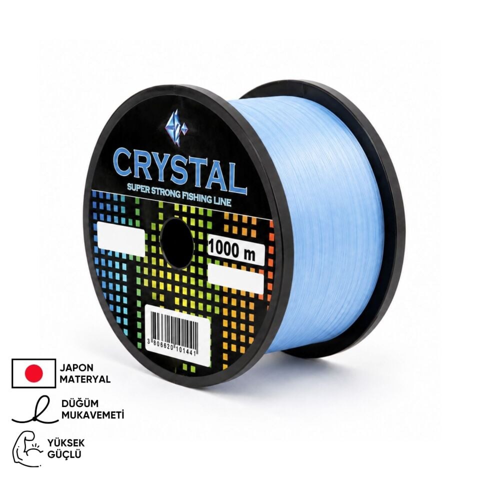 1000 MT Bobin Misina - Crystal - Mavi - Ekstra Güçlü - 0,30 MM