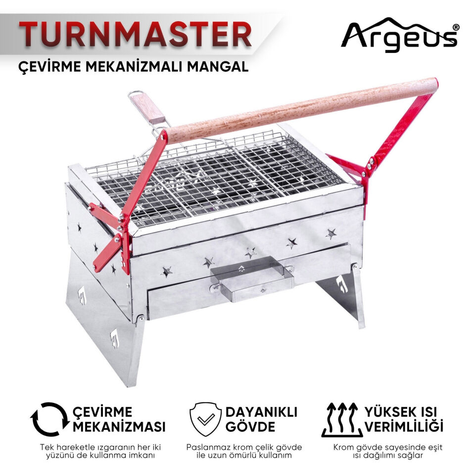 Çevirme Mekanizmalı Krom Mangal - Argeus Turnmaster