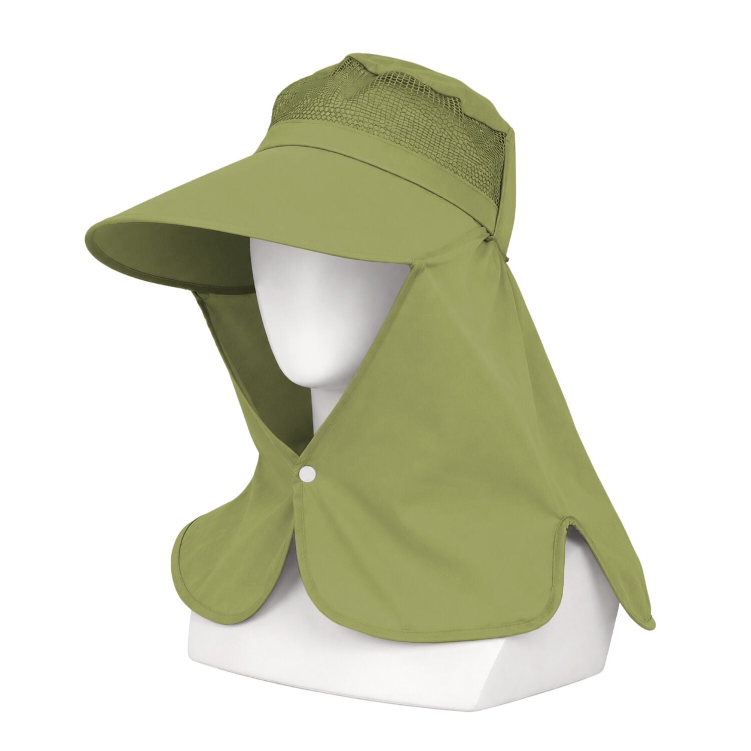 Ense Korumalı Outdoor Şapka - Fileli - Haki - Savex