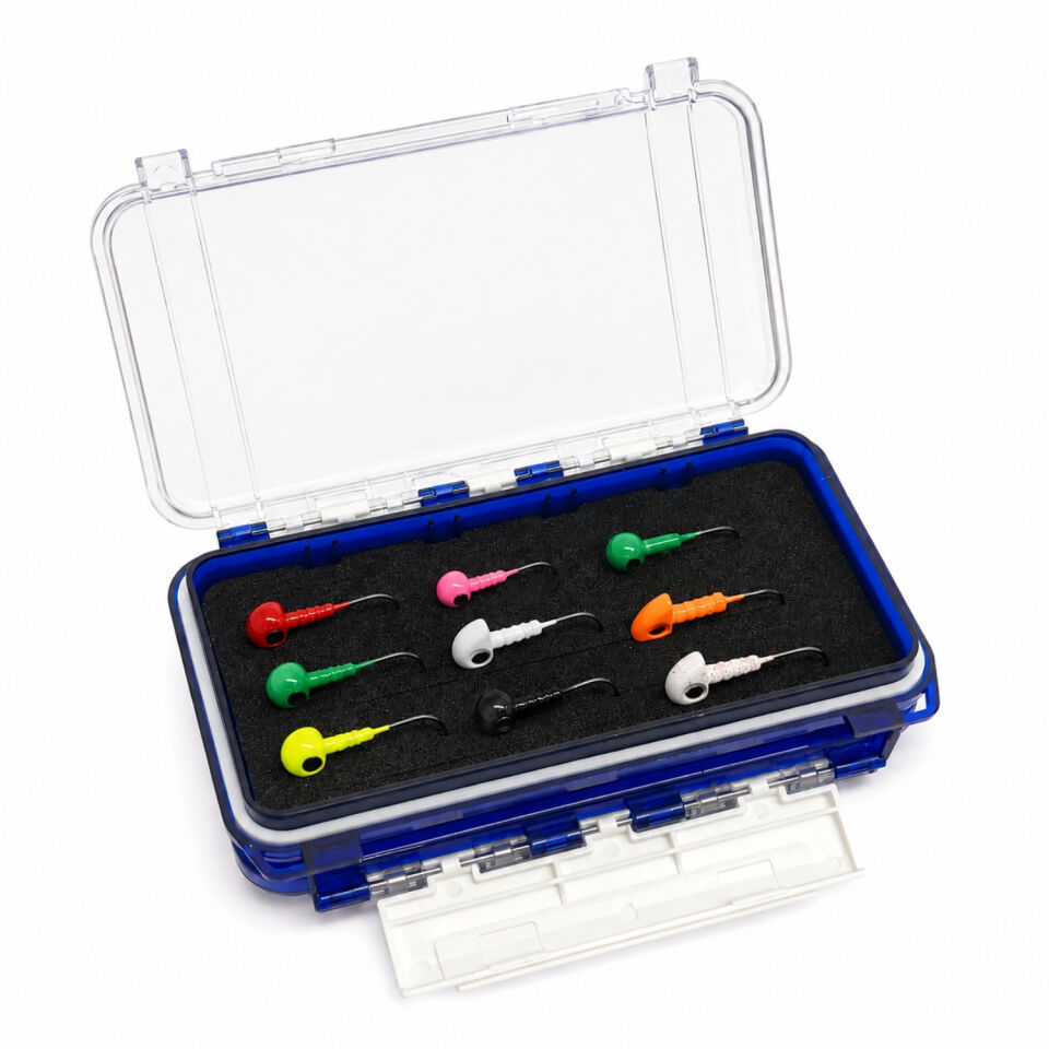 LRF Spin Jig - Jighead Kutusu - Çift Taraflı Malzeme Kutusu - Contalı - Mavi