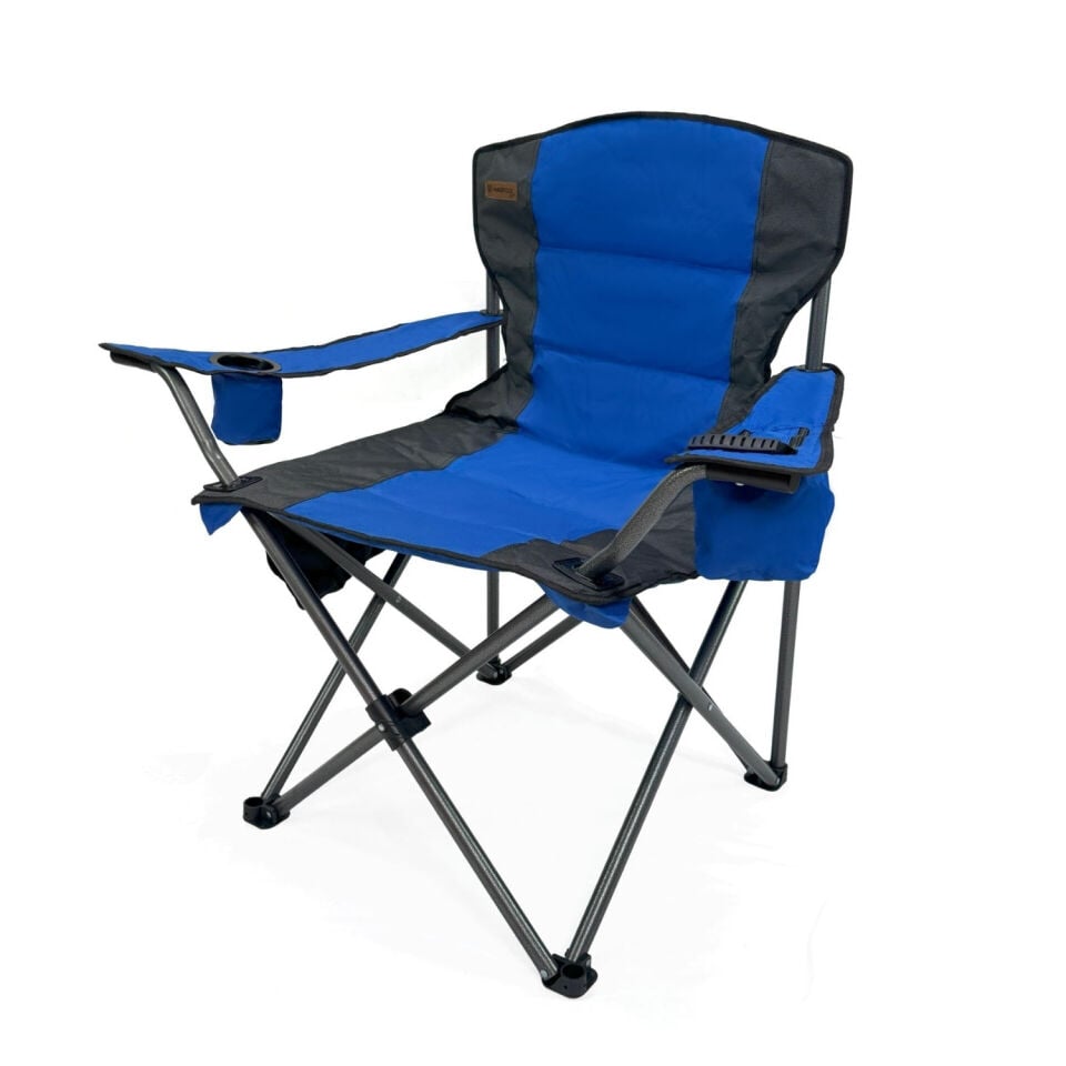 Katlanır Kamp Piknik Sandalyesi - Madfox Echo - Bardaklıklı - Mavi - 547287