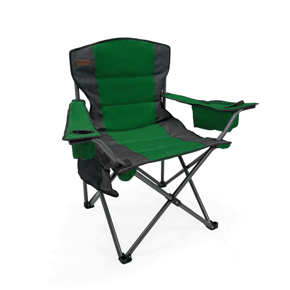 Katlanır Kamp Piknik Sandalyesi - Madfox Echo - Bardaklıklı - Yeşil - 547288