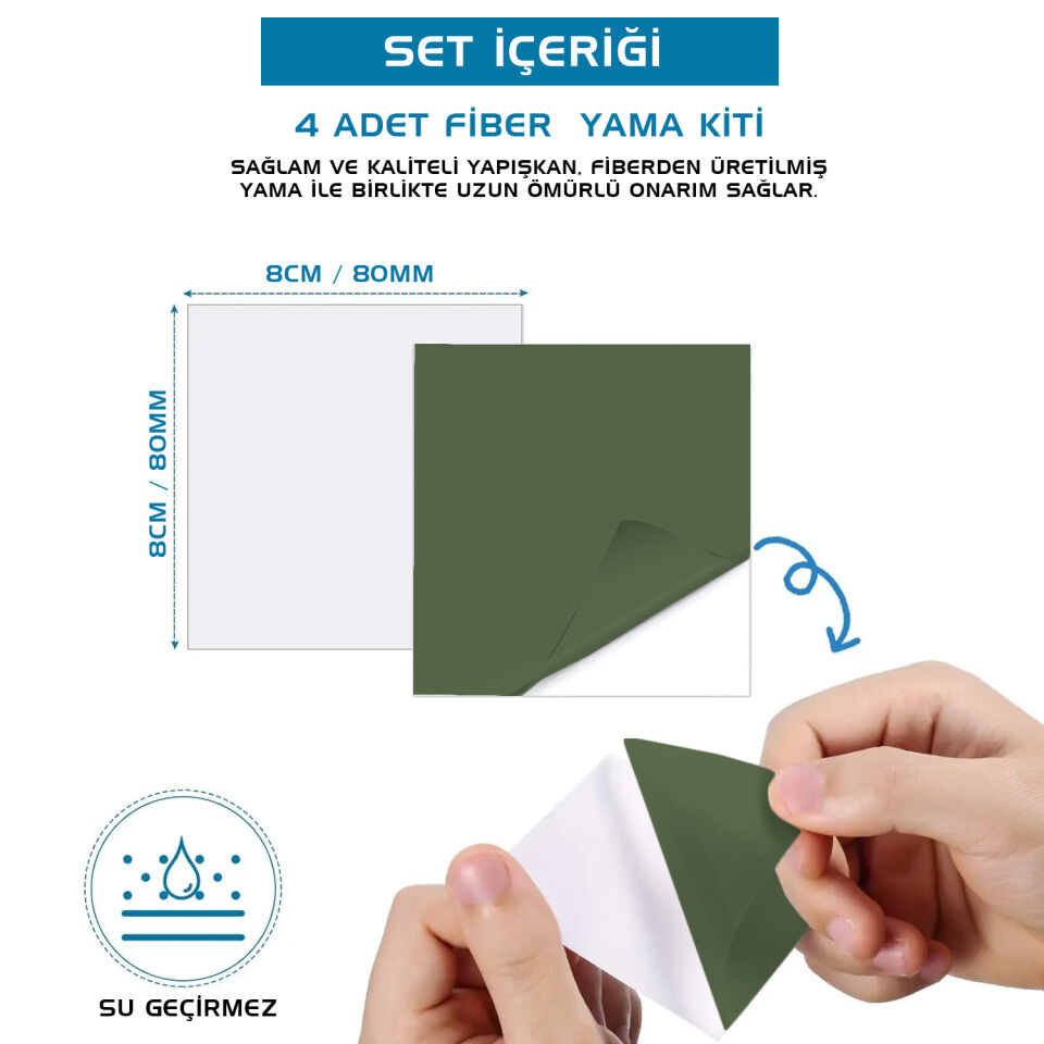 Argeus Kendinden Yapışkanlı Tamir Yaması Haki