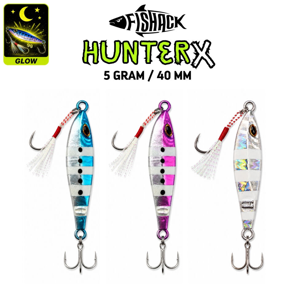 3'lü Metal Jig Yem Seti - Fishack Hunterx - 5g 40mm