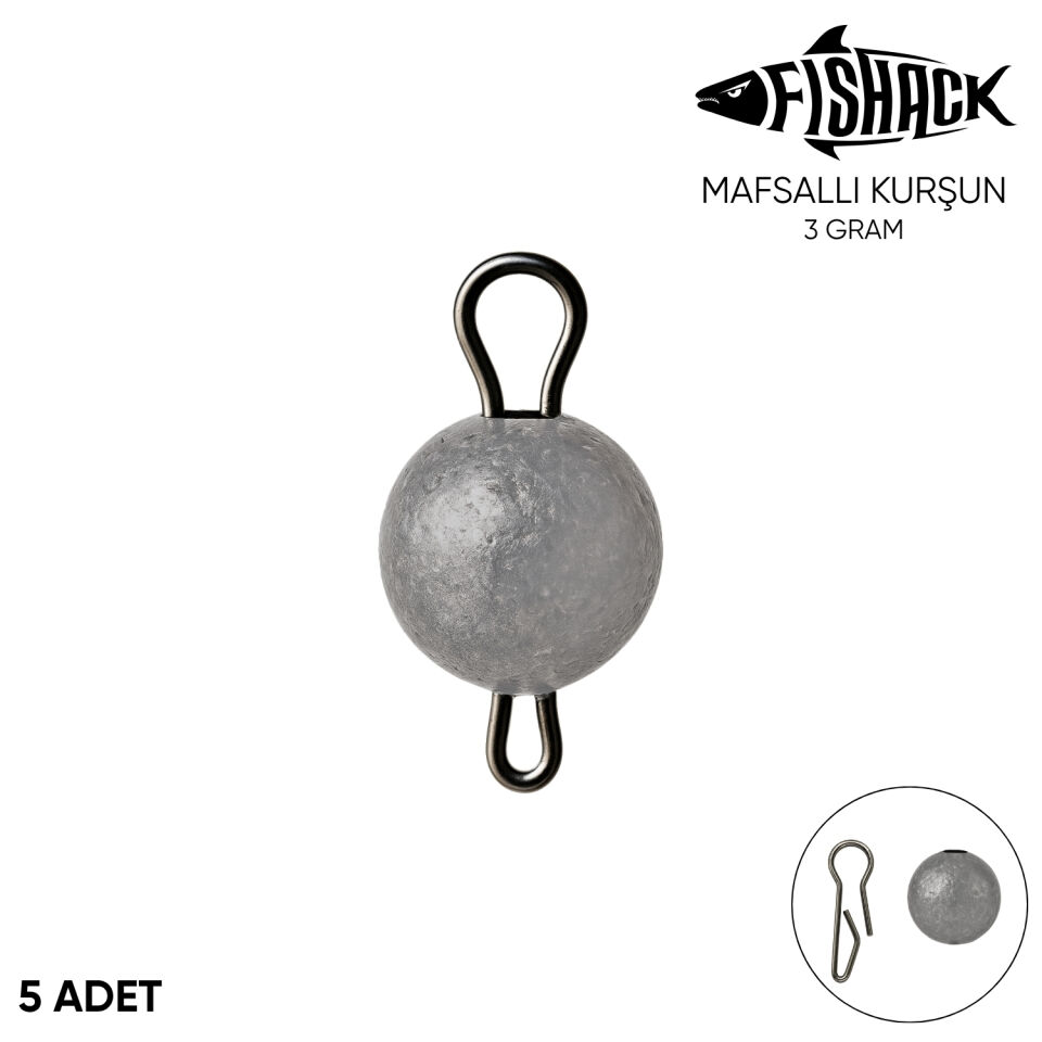 Mafsallı Kurşun - Hareketli İğne Kurşunu - Metal - 5'li Paket - 3 Gram