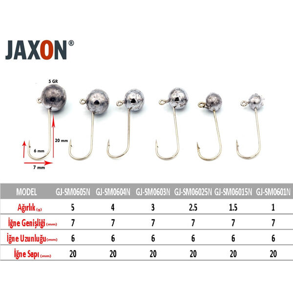 GJ-SM0605N Jaxon Sumato Lrf Jighead 5 gr