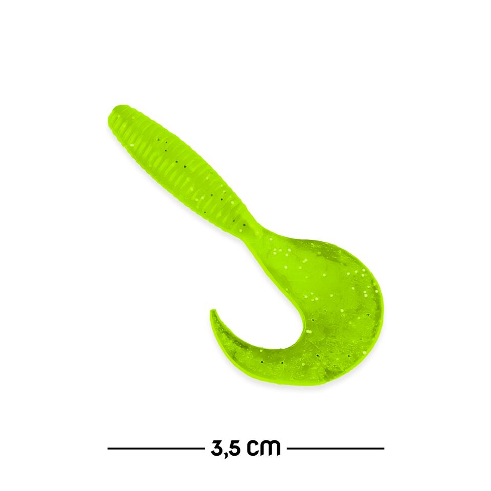 Silikon Kurt Yem - 35mm - Fluo Yeşil - Yumy (18035-SM024-03)