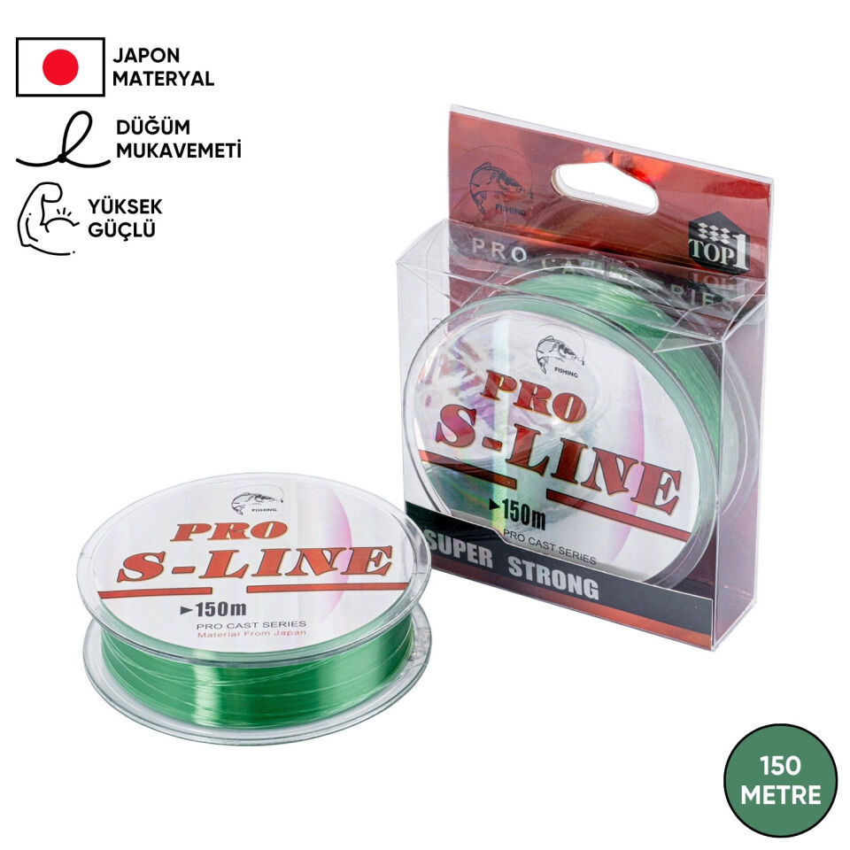 Yeşil Olta Misinası - Japon Materyal - 150 Metre - Pro S-Line - 0,45mm