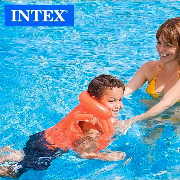 Deniz&Havuz Can Yeleği - Intex - Yakalı - Kırmızı - 50 x 47 cm (58671)