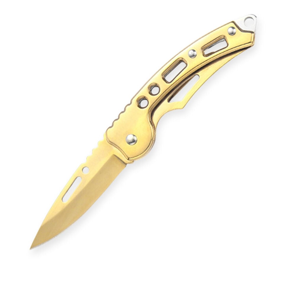Katlanır Cep Çakısı - Kemer Klipsli - SDR-10A - Gold