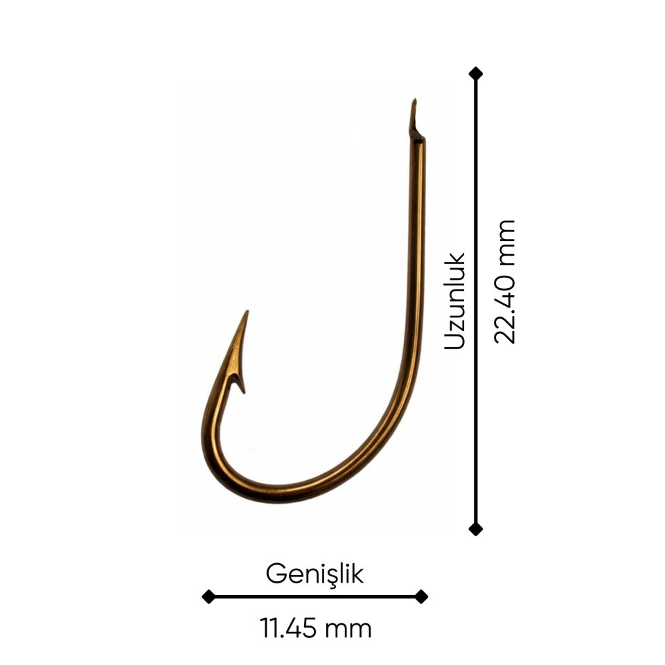 Olta İğnesi - Crown - 17104 - Bronz - No: 1  (50'li Paket)