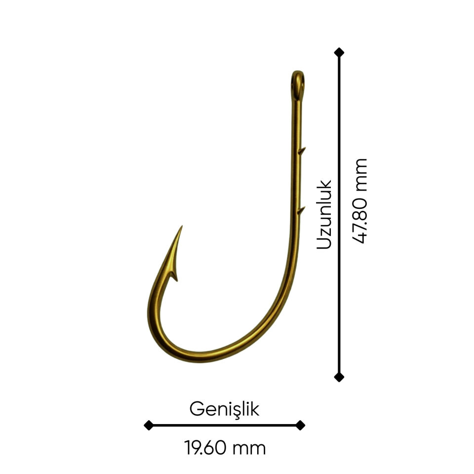 Olta İğnesi - Telescopic Star - Bronz - No: 5/0  (10'lu Paket)