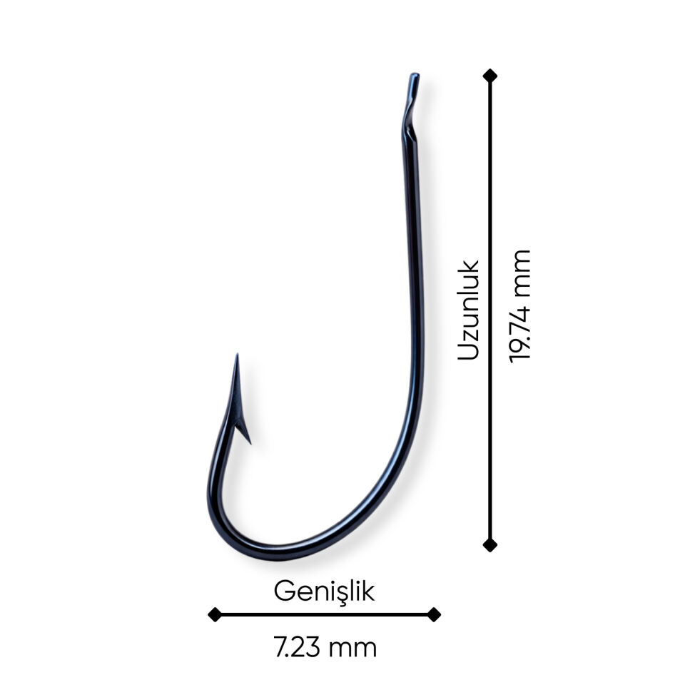 Olta İğnesi - Mustad - 2300 - Lacivert - No: 16  (50'li Paket)