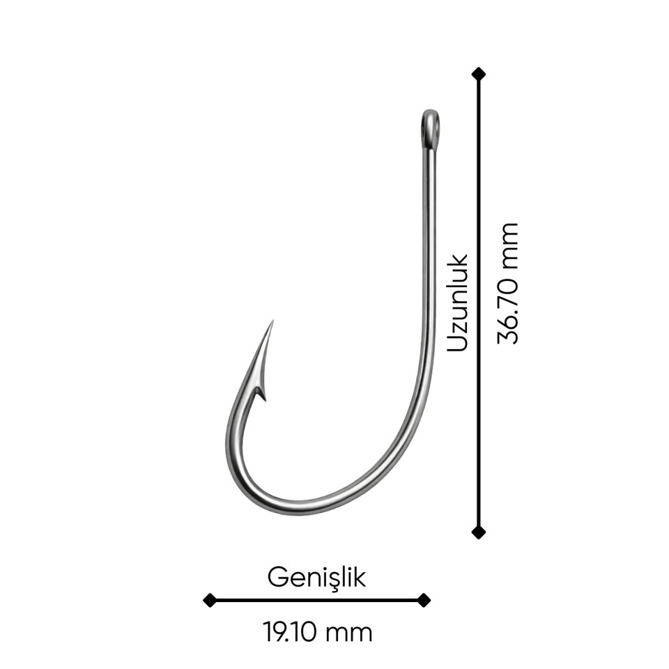 Olta İğnesi - Telescopic Star - Krom - No: 4/0  (10'lu Paket)