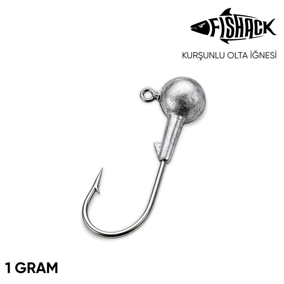 Jighead - Zoka - Kurşunlu Olta İğnesi - Gümüş - 1 gr