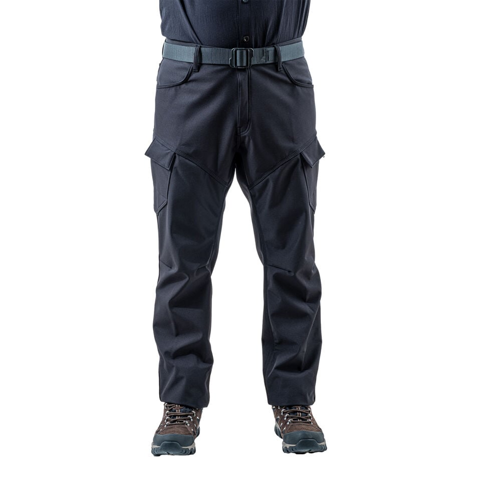 İçi Polarlı Softshell Pantolon - Su Rüzgar Geçirmez - Savage - Siyah