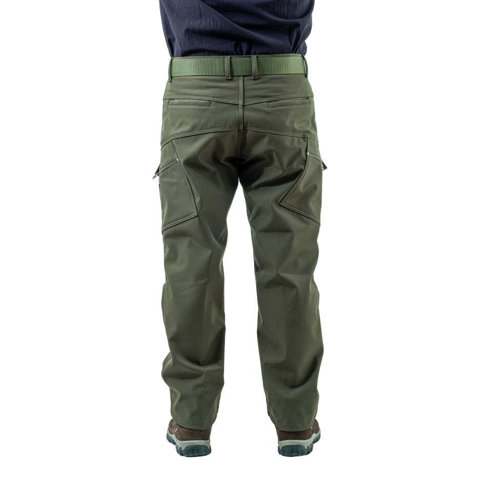 İçi Polarlı Softshell Pantolon - Su Rüzgar Geçirmez - Savage - Haki