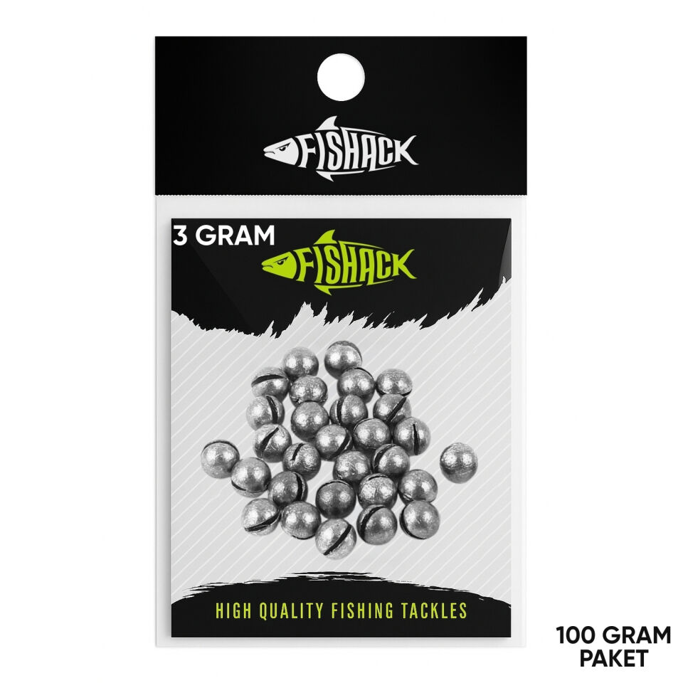 Kıstırma Yarma Kurşun - Kesikli Olta Kurşunu - 3 Gram (100 gr)