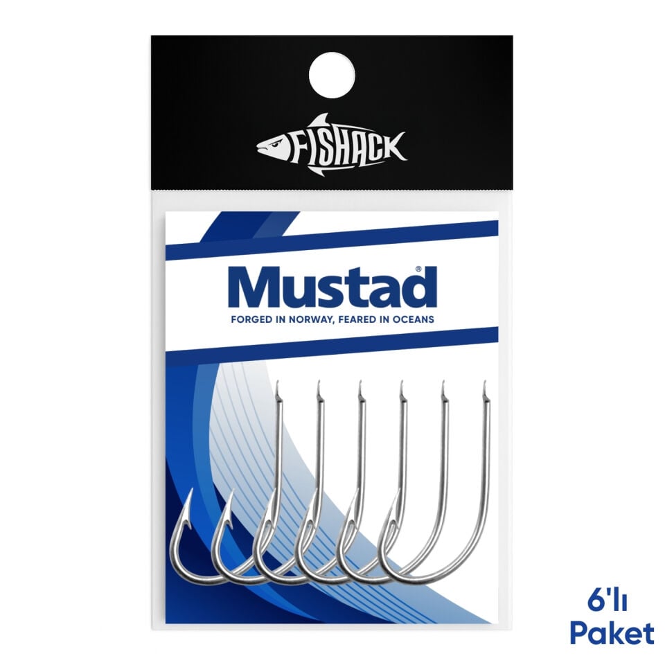Olta İğnesi - Mustad - 2310 - Krom - No: 2  (6'lı Paket)