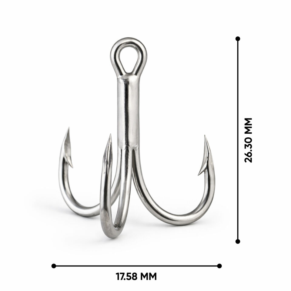 Üçlü İğne - Nikel Üçlü Kanca - Fishack 3210 - 10 Adet - No: 3