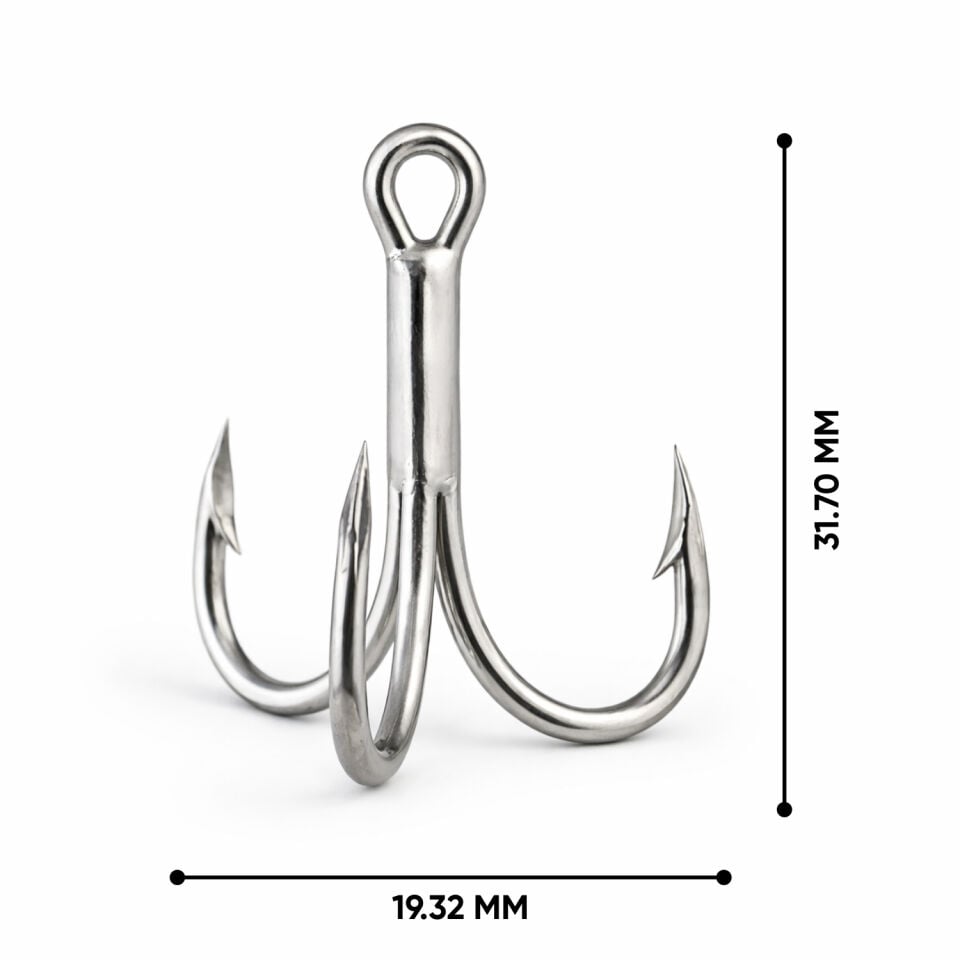Üçlü İğne - Nikel Üçlü Kanca - Fishack 3210 - 5 Adet - No: 1/0